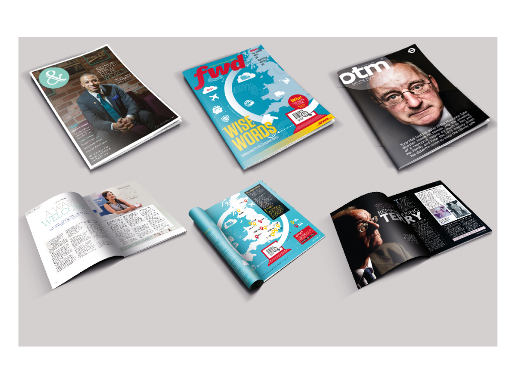 Graphic design for magazines and publications