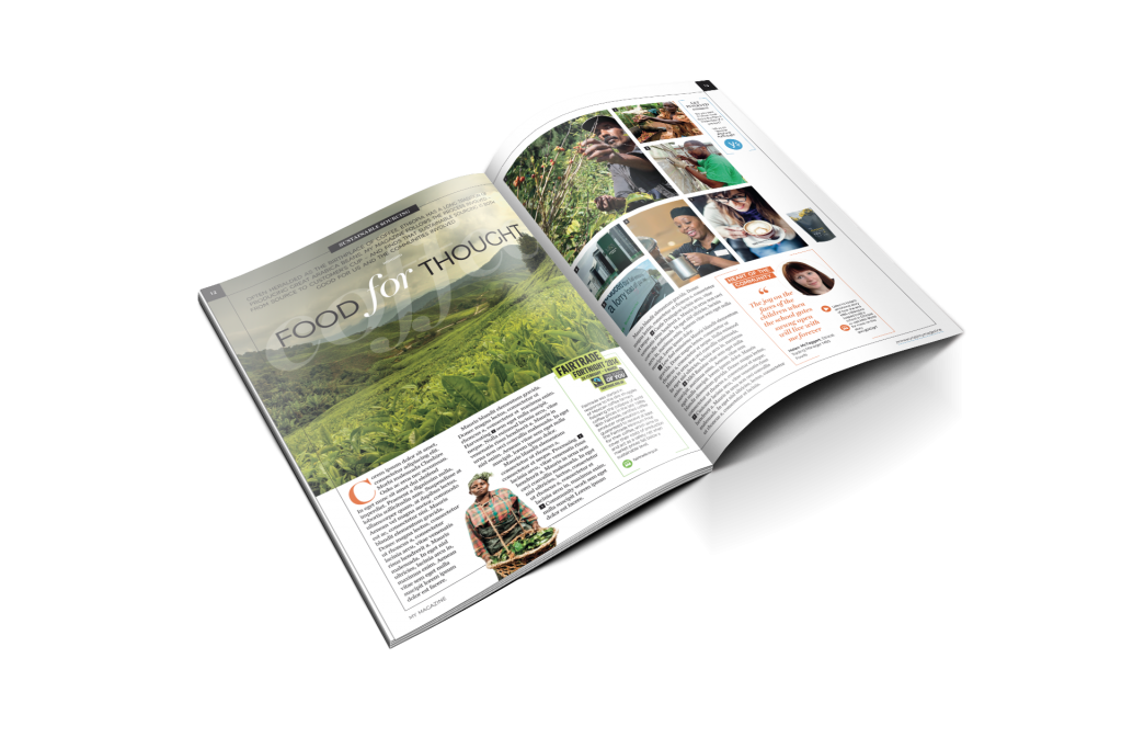 Creative graphic design for a customer magazine